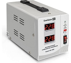 Стабилизатор напряжения Exegate Expert AS-1000 1000ВА, вход 140-260В, двойная цифр. индикация вход вых. напряжения, выход 220В-8, КПД 98%, 5 уровней защиты 291721