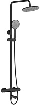 Душевая стойка Agger Thermo A2461144 с термостатом, черный