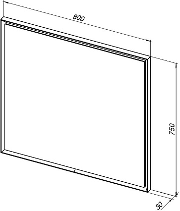 Зеркало Allen Brau Activity 80 см с подсветкой, антипар, олива матовый 1.340027.CGM