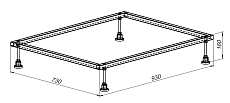 Каркас для поддона Allen Brau 8.00002.1 100x80