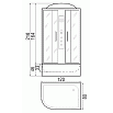 Душевая кабина River Nara 120/80/44 МТ 120x80 белый, матовое, R