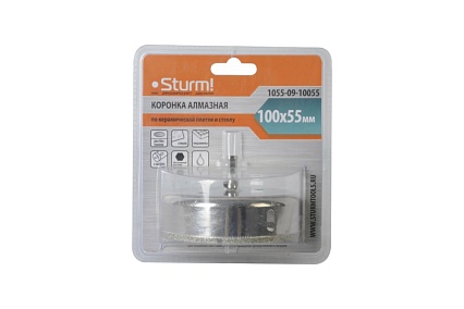 Коронка алмазная (100х55 мм; 6-гранный хв-к) Sturm 1055-09-10055