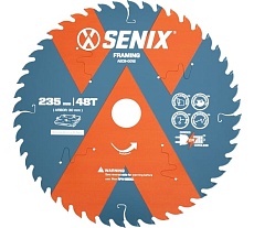 Диск пильный по дереву 235х30 мм, 48Т SENIX AECS-0012