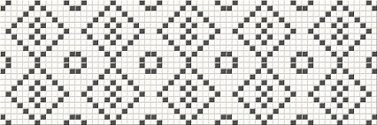 Вставка Meissen Pret a Porter Black&White Mosaic 25х75 см, O-PRP-WIU441-16
