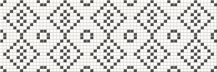 Вставка Meissen Pret a Porter Black&White Mosaic 25х75 см, O-PRP-WIU441-16