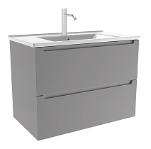 Тумба с раковиной ЗОВ Дион 80 см платиновый