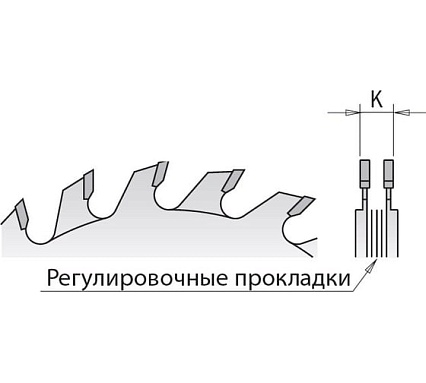 Диск пильный подрезной регулируемый (80х20х2.8-3.6 мм; Z=10+10) CMT  289.080.20H