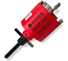 Коронка алмазная безударная по арм. бетону MKSS Toolbox SS2002 Reinforced 72x4TxM16/SDS plus SS20020072