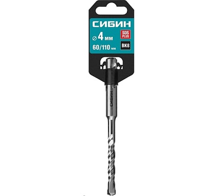 Бур (4х110 мм; SDS-plus) Сибин 29312-110-04