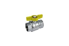 Шаровой кран Giacomini 1, ВВ, ручка-бабочка жёлтая, хромированный R851 R851X005