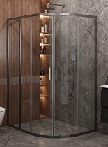 Душевой уголок Cezares MOLVENO-RH-2-110/90-C-GM-IV 110x90 прозрачный, оружейная сталь