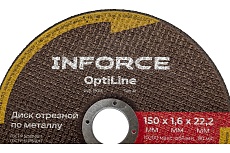 Диск отрезной по металлу OptiLine (150x1.6x22.2 мм) Inforce INB15016