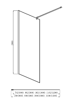 Душевая перегородка Aquatek AQ WIW 12020CH 120x200 прозрачная, хром