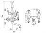 Смеситель для ванны Cezares First FIRST-VD-01-Bi хром, белый