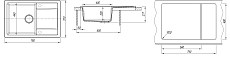 Кухонная мойка Dr.Gans Техно 76 см СМс, графит 25.030.D0760.411