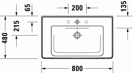 Раковина Duravit D-Neo 23678 80 см