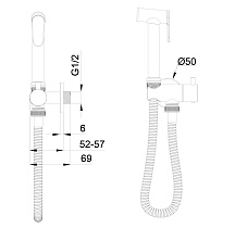 Смеситель Wonzon&Woghand WW-88809903-CR с гигиеническим душем, хром