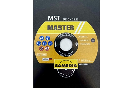 Диск алмазный универсальный MASTER MST (230х22.23 мм; 15 сегментов) SAMEDIA 300010