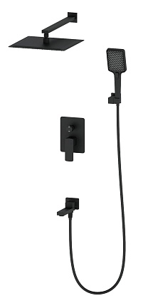 Душевой набор Wonzon&Woghand Edge WW-88939003-MB черный матовый