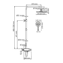 Душевая стойка WasserKRAFT A113.067.059.CH Thermo с термостатом, хром