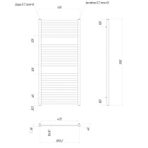 Полотенцесушитель электрический Lemark Bellario LM68116E П16 50x110 хром