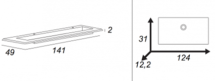 Тумба с раковиной Cezares Stylus 140 см Blu Petrolio