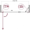 Душевая дверь BelBagno ETNA-B-11-80+100-C-Cr 180x195 прозрачная, хром