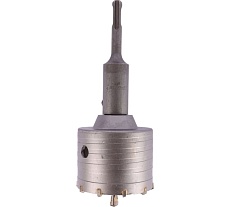 Коронка по кирпичу, камню, бетону 75 мм, М22, SDS-plus для перфоратора DERZHI 8306-010