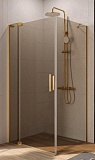 Душевой уголок Cezares Slider SLIDER-AH-1-80-100/110-BR-BORO 80x100/110 бронзовое, брашированное золото