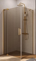 Душевой уголок Cezares Slider SLIDER-AH-1-80-100/110-BR-BORO 80x100/110 бронзовое, брашированное золото