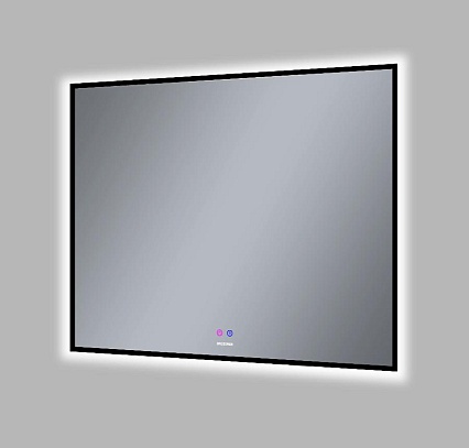 Зеркало Grossman Pragma-норма 90x80 см с подсветкой и подогревом, черный 1890802