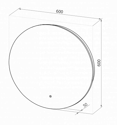 Зеркало Континент Ajour Eco 60 см с подсветкой ЗЛП2806