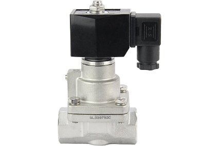 Электромагнитный клапан DN.ru V2W-1001P-NC Ду32 Ру0.4-16 НЗ PTFE 220В AC D130-02351