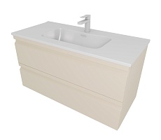 Тумба с раковиной Aquatek Вега 100 см AQ77100-LC капучино светлый