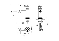 Смеситель для биде Aquatek Классик AQ1518MB черный матовый