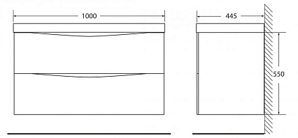 Тумба с раковиной BelBagno Marino 100 Crema Opaco