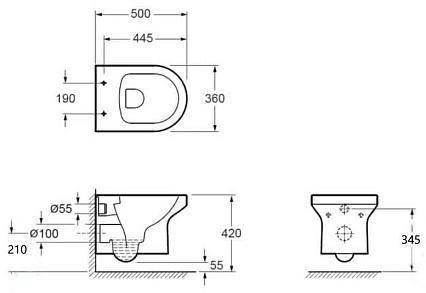 Подвесной унитаз Jacob Delafon Elite Rimless EDX114RU-00