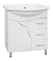 Тумба с раковиной Style Line Амелия 75 см белый