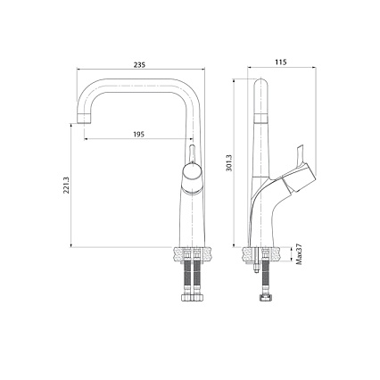 Смеситель для кухни Iddis Kitchen Line K07SB0Li05 хром