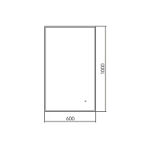 Зеркало AQUAme AQM9102B 60x100 см подсветка, антипар
