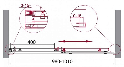 Душевая дверь BelBagno ACQUA-BF-1-100-C-Cr 100x195 прозрачная, хром