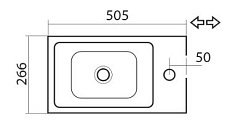 Раковина Art&Max AM-LAV-500-MR-Mini 50 см