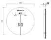 Зеркало Vincea VLM-3DE700B-2 70x70 см, сенсорный выключатель и диммер, антипар, черный