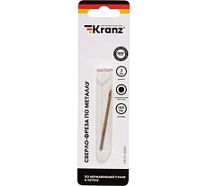 Сверло-фреза по металлу 3 мм, HSS, ТИТАН, цилиндрический хвостовик Kranz KR-91-0580