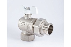 Шаровой кран PROFACTOR PF STANDARD угловой с полусгоном, в/н, ручка бабочка, 1 дюйм PF UBV 326A