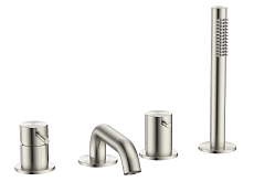 Смеситель на борт ванны AQUAme Siena AQM6219BN никель шлифованный