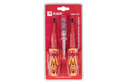 Набор диэлектрических отверток EKF НИО-03 Master ndo-03