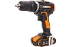 Бесщеточная аккумуляторная ударная дрель-шуруповерт Worx WX367