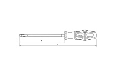 Шлицевая ударная отвертка Thorvik SDLG820 SL8х200 мм 52167