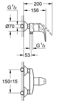 Смеситель для душа Grohe Euroeco 32740000